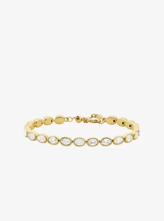 Tennisarmband med ädelmetallplätering i kubisk zirkonia