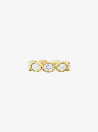 Tennisring med ädelmetallplätering och kubisk zirkonia