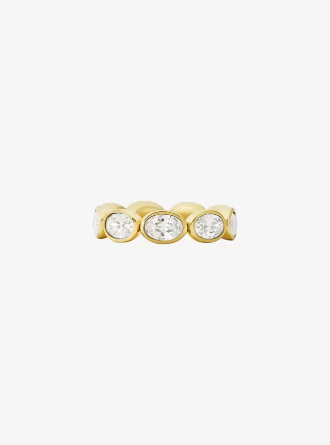 Tennisring med ädelmetallplätering och kubisk zirkonia