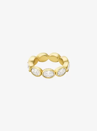 Tennisring med ädelmetallplätering och kubisk zirkonia