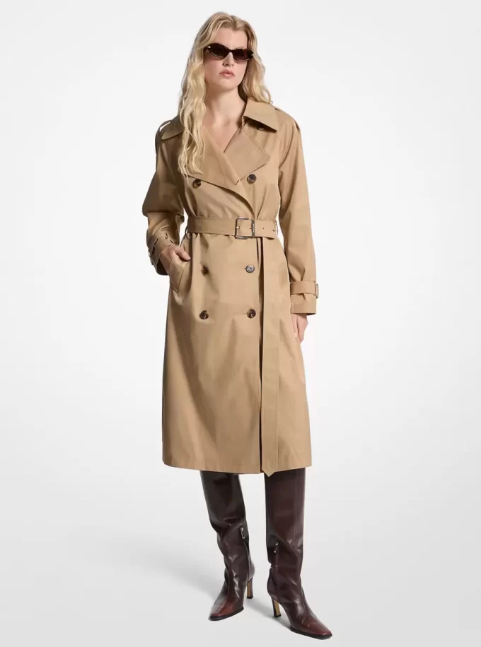 Trenchcoat i bomullsblandning med skärp Trenchcoat i bomullsblandning med skärp