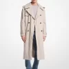 Trenchcoat i överdimensionerad bomullsblandning i rostfritt stål Trenchcoat i överdimensionerad bomullsblandning i rostfritt stål