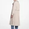 Trenchcoat i överdimensionerad bomullsblandning i rostfritt stål Trenchcoat i överdimensionerad bomullsblandning i rostfritt stål