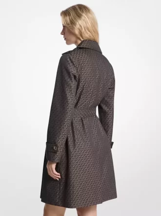 Trenchcoat med bälte i bomullsblandning med signaturlogotyp