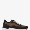 Trevor-sneakers i läder och twill med snörning Trevor-sneakers i läder och twill med snörning