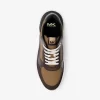 Trevor-sneakers i läder och twill med snörning Trevor-sneakers i läder och twill med snörning