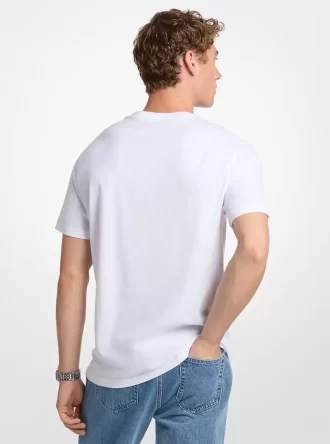 Tryckt bomulls-T-shirt