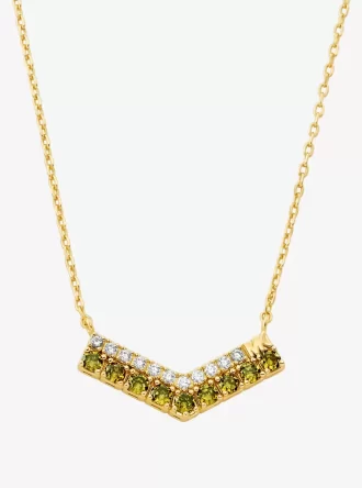 Tvåfärgat Pavé Chevron Halsband