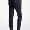 Tvättade stretchjeans i denim med cargomönster Tvättade stretchjeans i denim med cargomönster