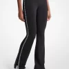 Utsvängda leggings med logotyptejp