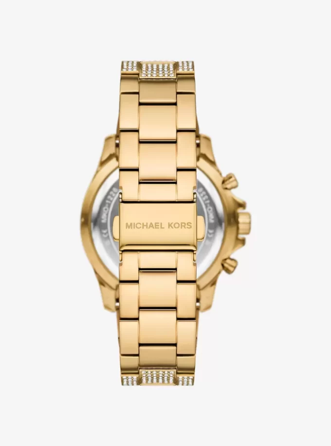 Överdimensionerad Everest Pavé guldfärgad klocka Överdimensionerad Everest Pavé guldfärgad klocka