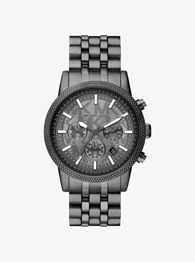 Överdimensionerad Hutton Gunmetal-klocka Överdimensionerad Hutton Gunmetal-klocka