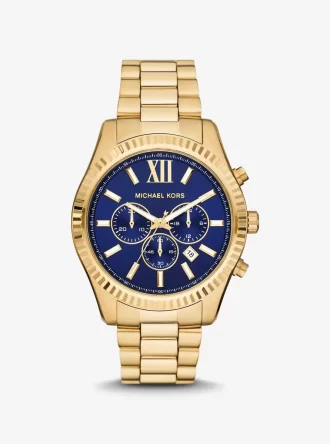Överdimensionerad Lexington guldfärgad klocka