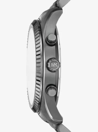 Överdimensionerad Lexington Gunmetal-klocka och armband presentset