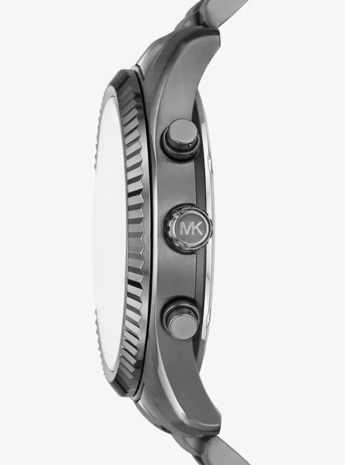 Överdimensionerad Lexington Gunmetal-klocka och armband presentset Överdimensionerad Lexington Gunmetal-klocka och armband presentset