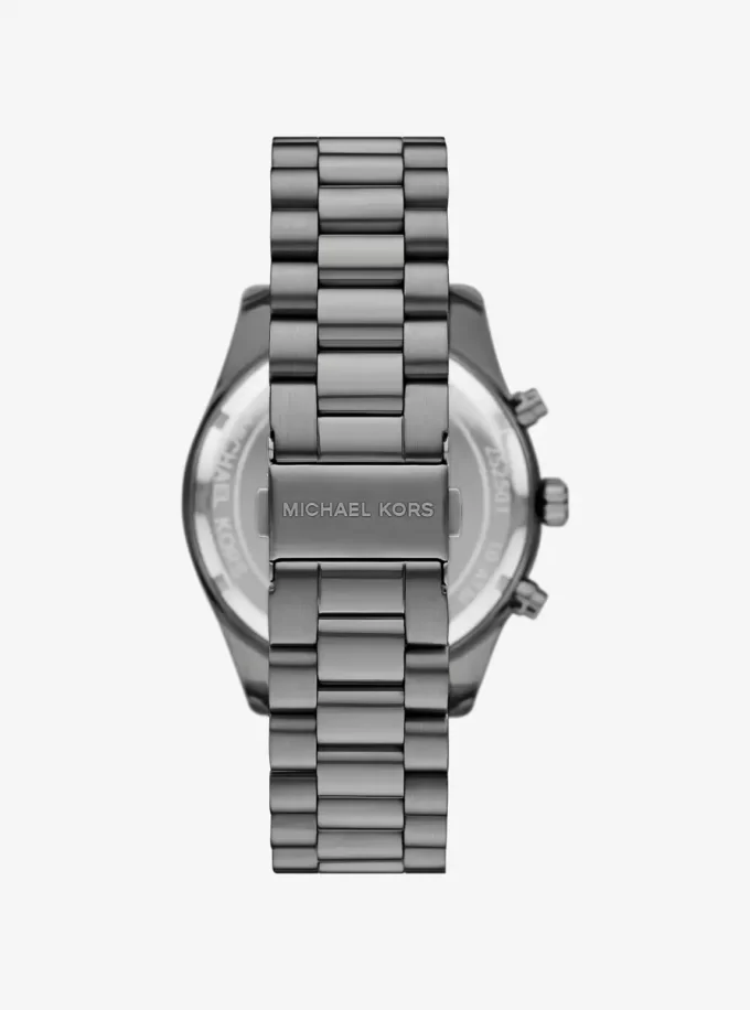 Överdimensionerad Lexington Gunmetal-klocka och armband presentset Överdimensionerad Lexington Gunmetal-klocka och armband presentset