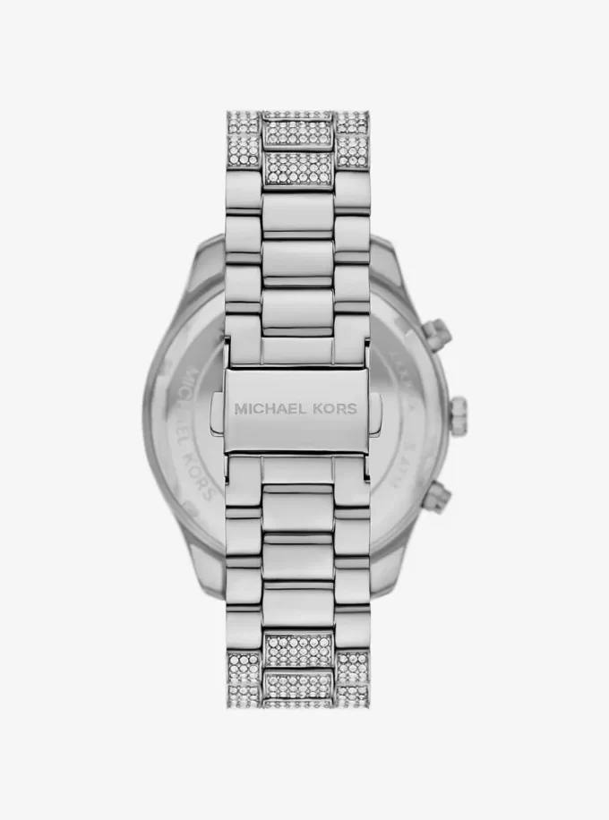 Överdimensionerad Lexington Pavé Silverfärgad Klocka