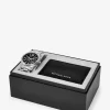 Överdimensionerad Lexington silverfärgad klocka och krokodilpräglat läderfodral – presentset Överdimensionerad Lexington silverfärgad klocka och krokodilpräglat läderfodral – presentset