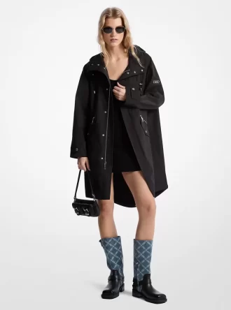Överdimensionerad vävd parkas