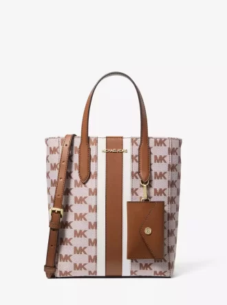 Vincent liten logotypväska i jacquard med konvertibelt kortfodral