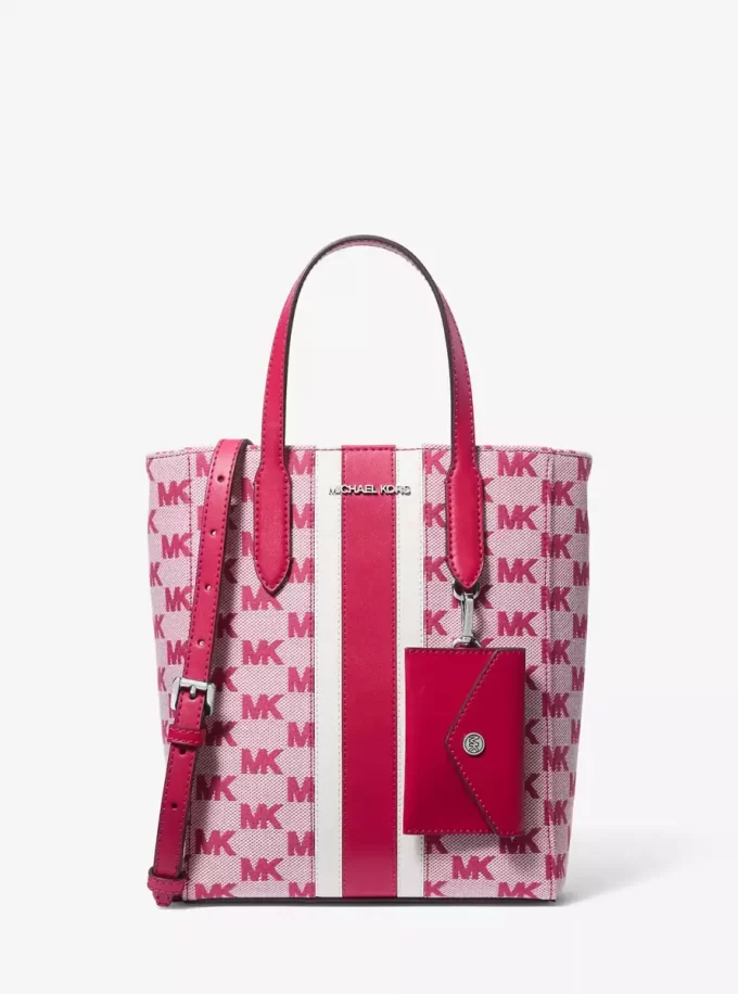 Vincent liten logotypväska i jacquard med korthållare