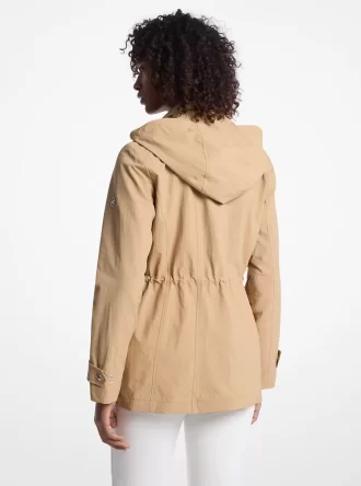 Vävd anorak med huva