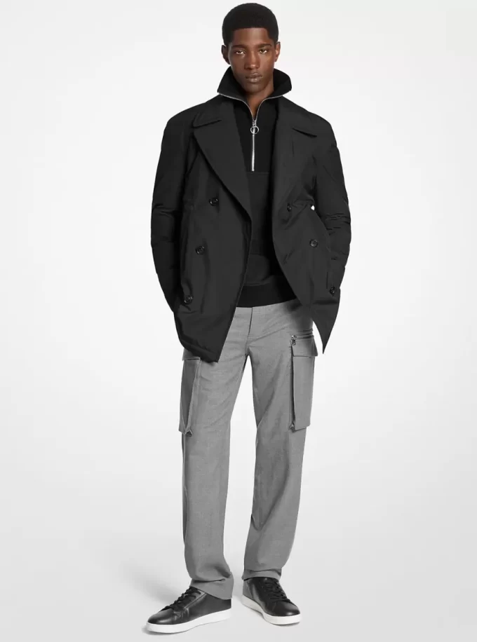 Vävd Peacoat