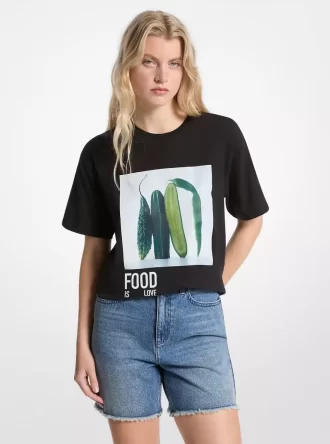 Watch Hunger Stop T-shirt i bomulls- och linneblandning